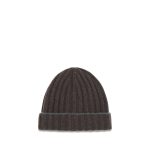 Brunello Cucinelli Brown Cashmere Beanie