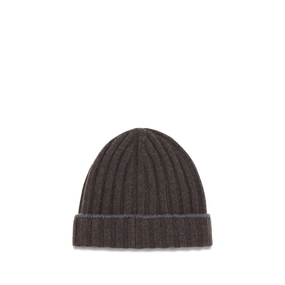 Brunello Cucinelli Brown Cashmere Beanie