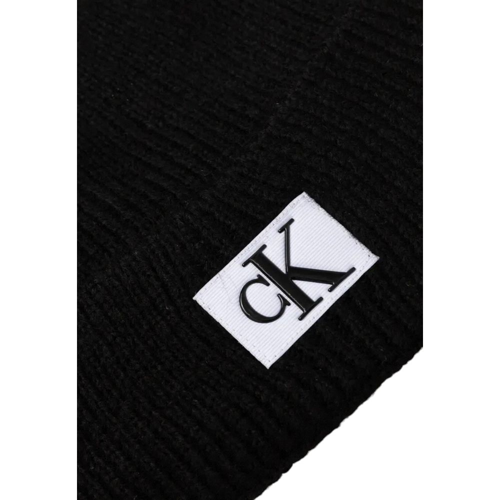 Calvin Klein Jeans Black Marabou Cap (Baseball Hat) - Image 2
