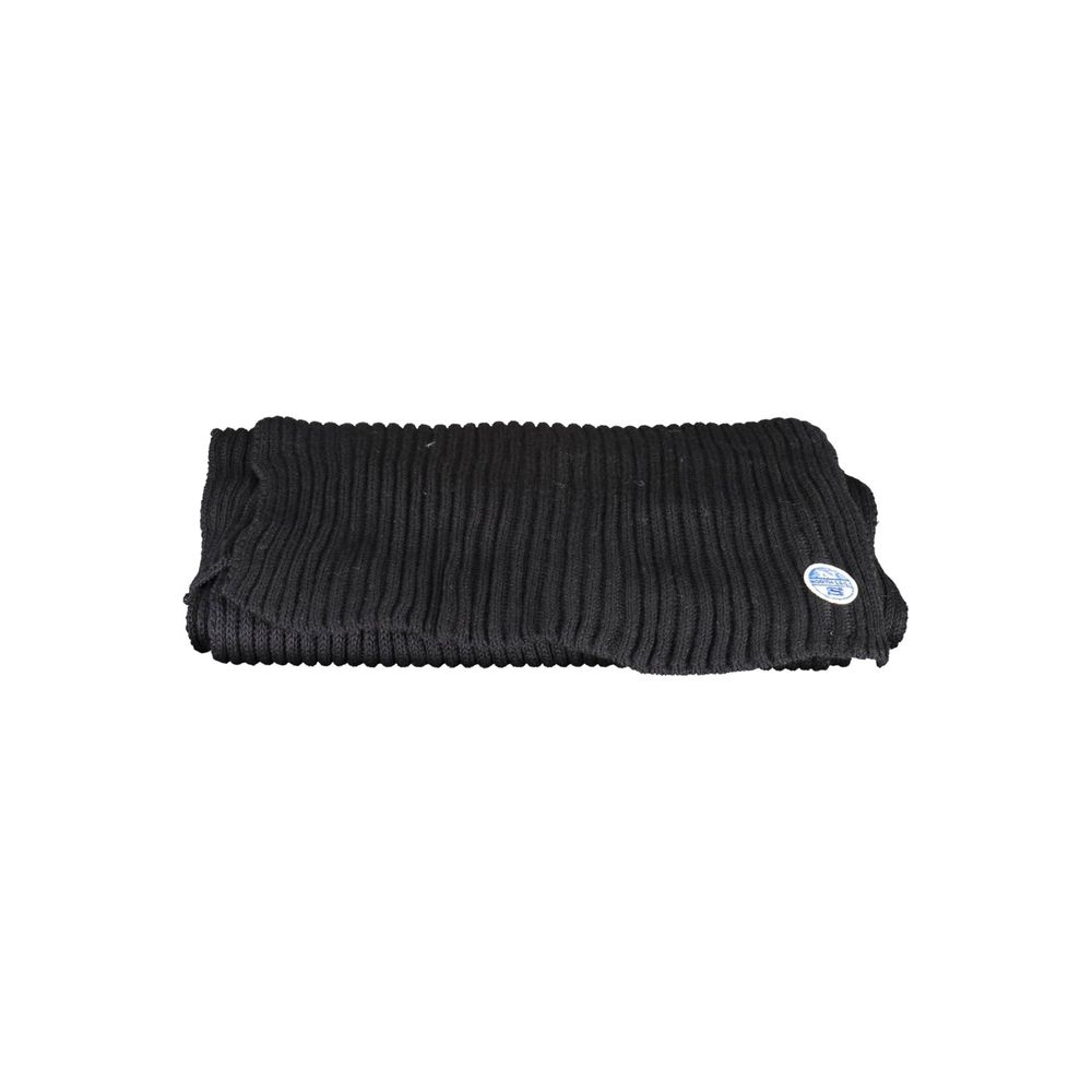 North Sails Black Cotton Men Scarf - Image 2